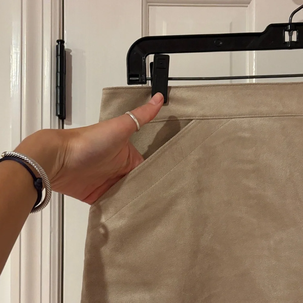 Tan Asymmetrical Skirt - Picture 3 of 5